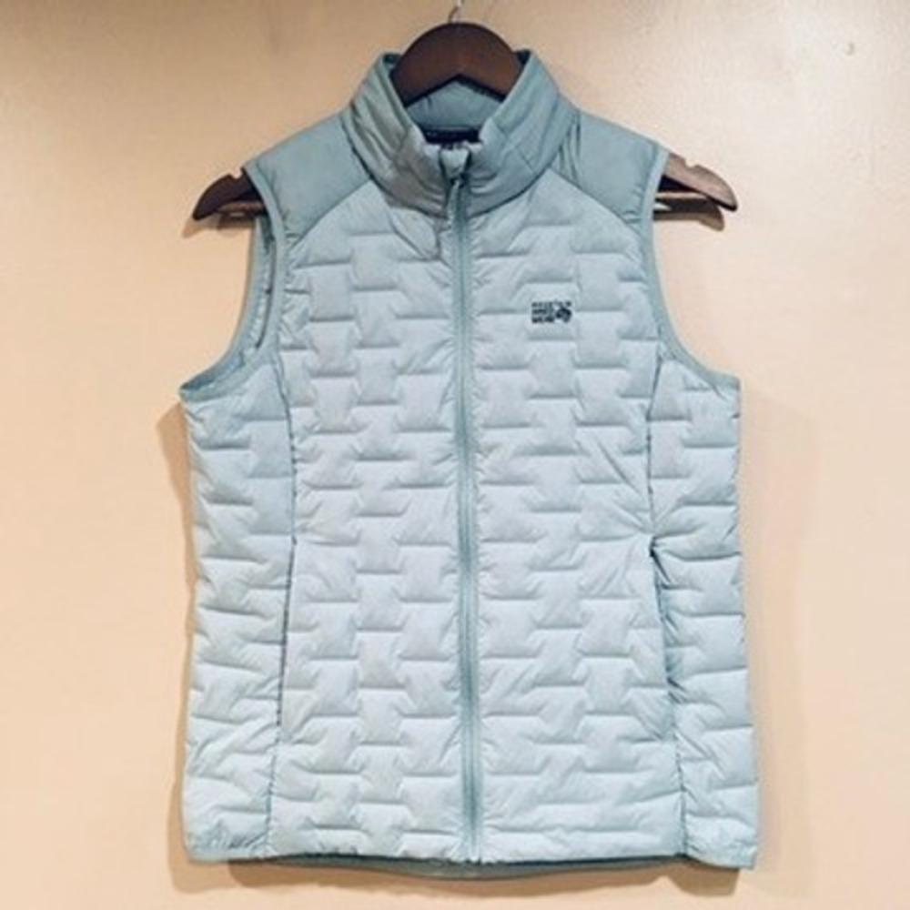 Mountain Hardwear Stretchdown Light Puffer Vest Women S Blue Outdoor Performance